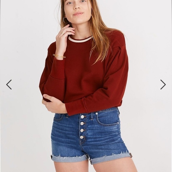 Madewell High-Rise Denim Shorts in Derby Wash: Button-Front Edition 15977 - Picture 1 of 11